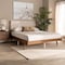 Baxton Studio Senna Mid-Century Beige Fabric Upholstered and Walnut Brown Finished Wood Platform Bed-Full 197-11603-ZORO - alternate 1